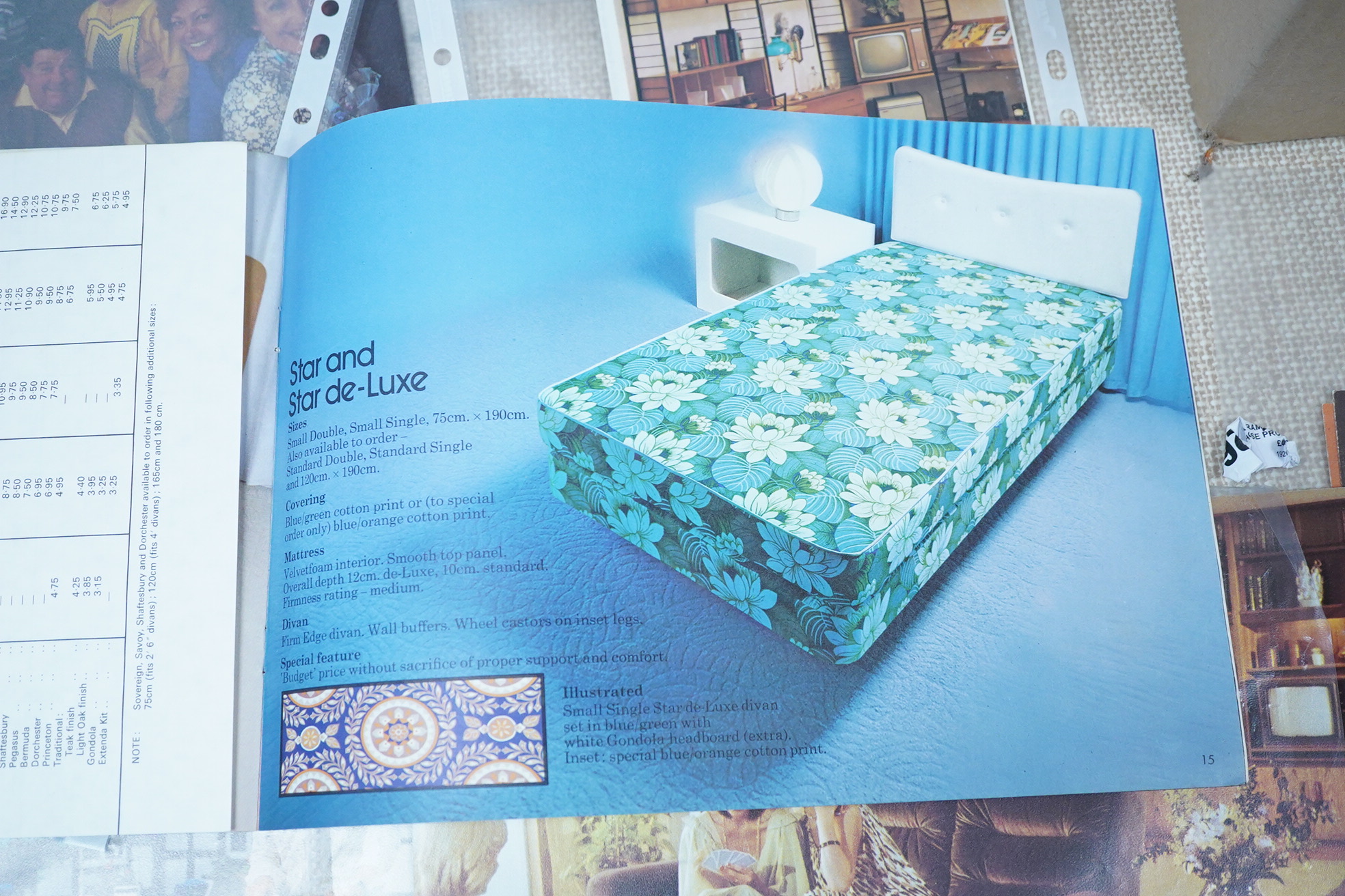 A collection of 1970s advertising booklets for G Plan, Ladderax, Qualcast, Pyrex, etc.